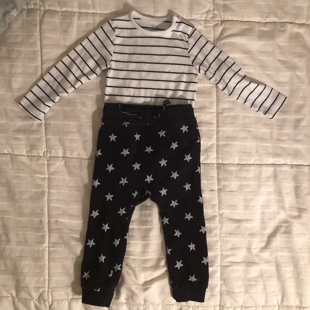 H&M Organic Cotton Baby Outfit sz 12-18m